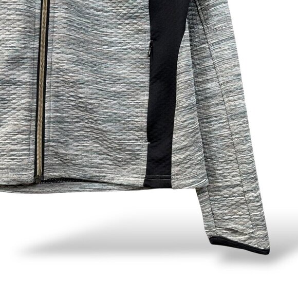 Athleta Jacket Womens Sz L Gray Snowscape Space Dye Full Zip Hoodie Athleticwear - Picture 5 of 11